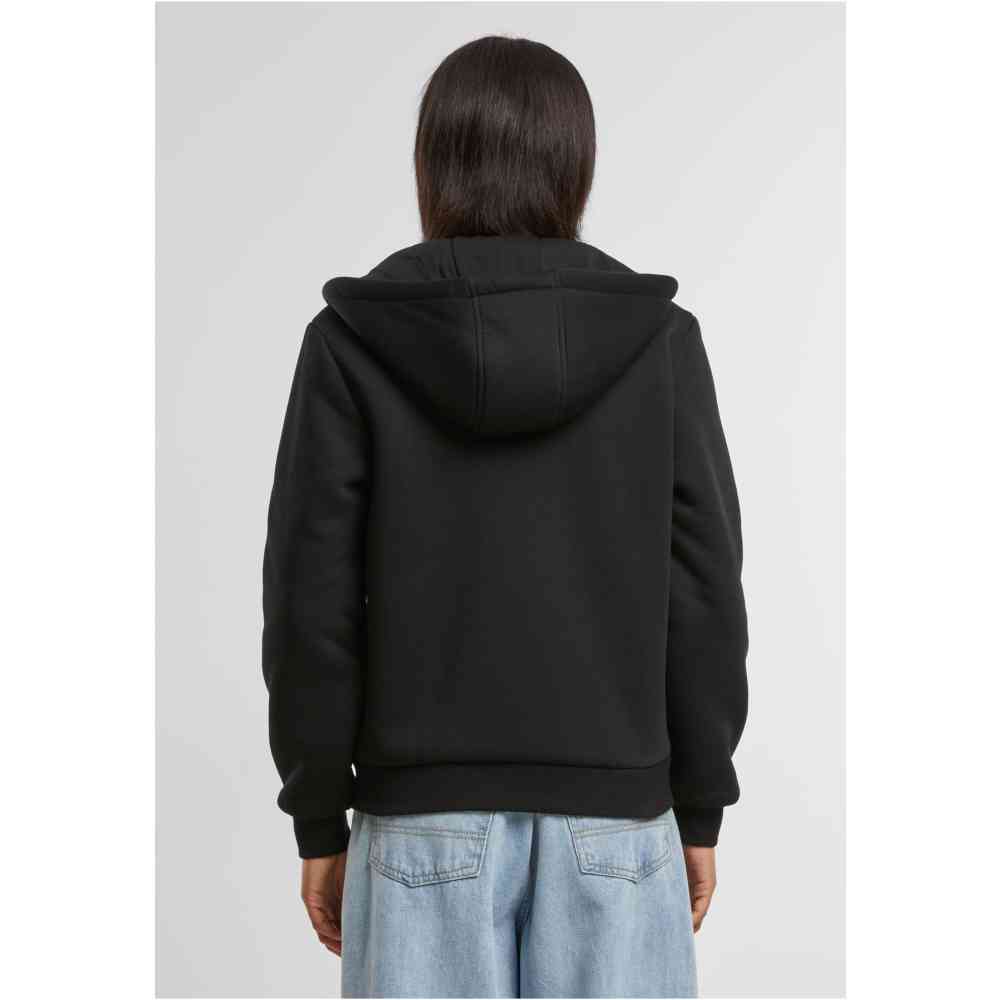 Urban Classics - Bonded Sherpa Veste zip à capuche - Noir